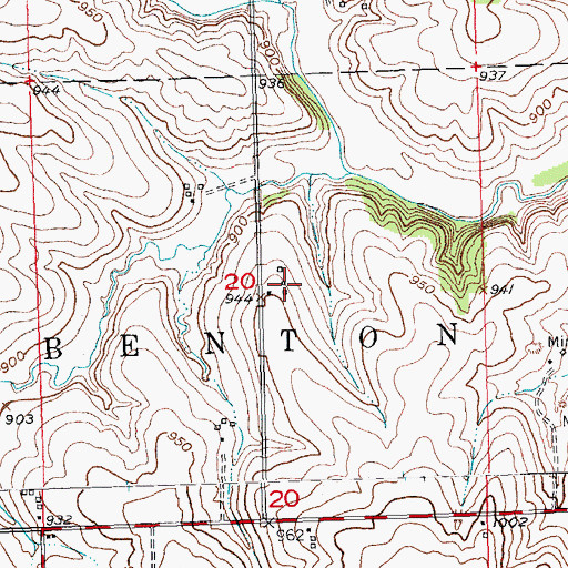 Topographic Map of Lindsay Farms, WI