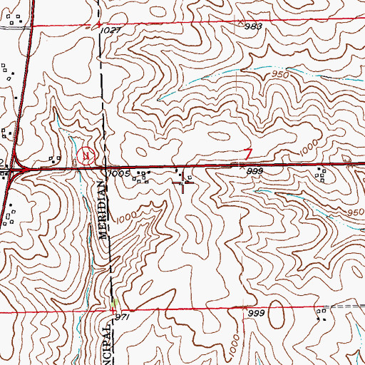 Topographic Map of Houtakker Farm, WI