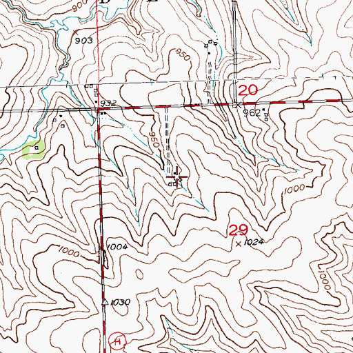 Topographic Map of Kaiser Dairy and Hog Farm, WI