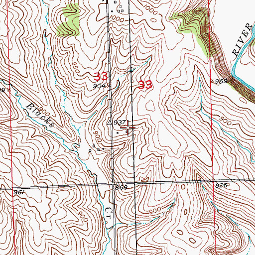 Topographic Map of Keleher Farms, WI
