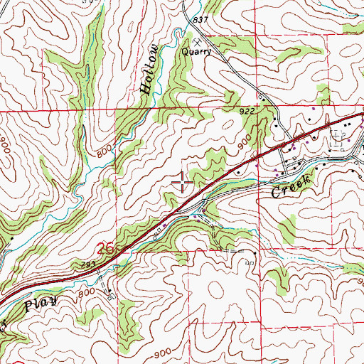 Topographic Map of Beeler Tree Farm, WI