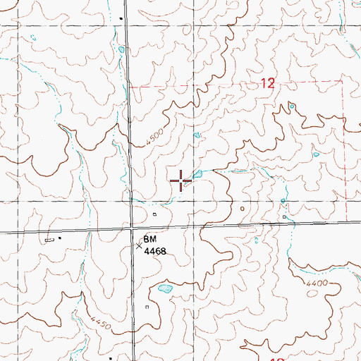 Topographic Map of Lateral 1076A, ID