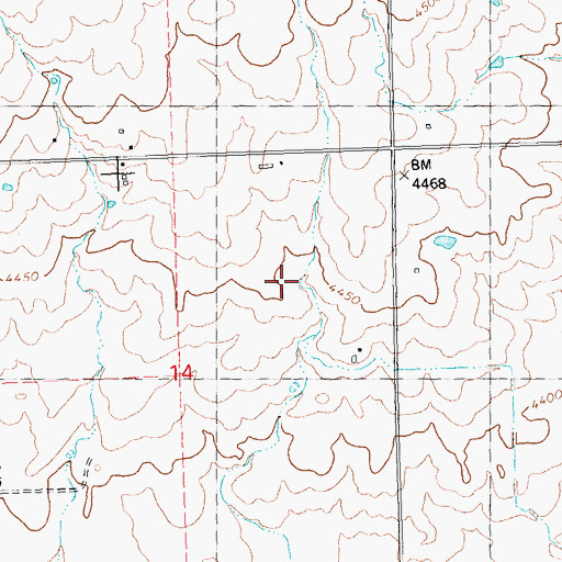 Topographic Map of Lateral 1096, ID
