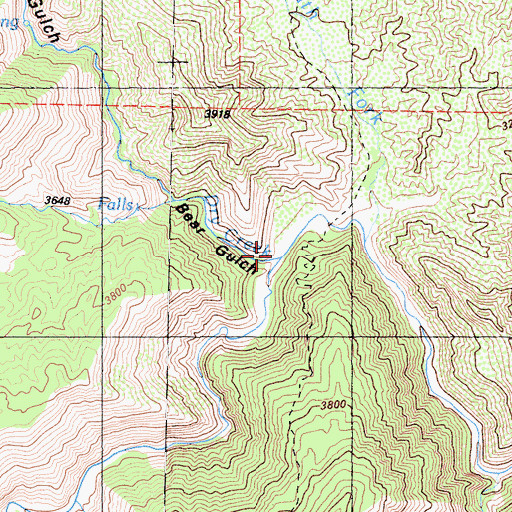 Topographic Map of Dry Creek, CA