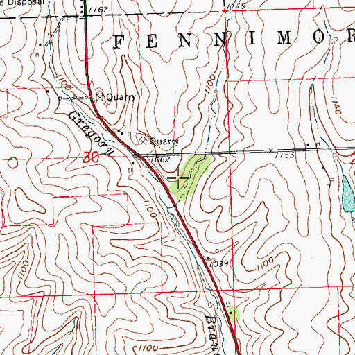 Topographic Map of Fennimore Wastewater Treatment Facility, WI