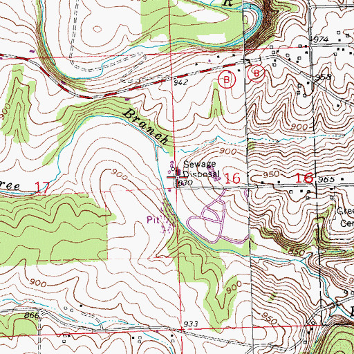 Topographic Map of Platteville Wastewater Treatment Facility, WI