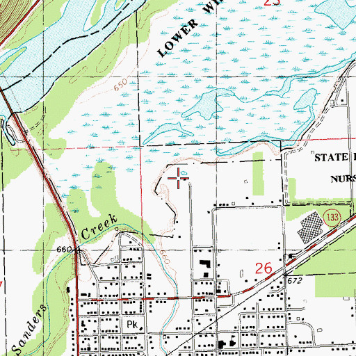 Topographic Map of Boscobel Wastewater Treatment Facility, WI