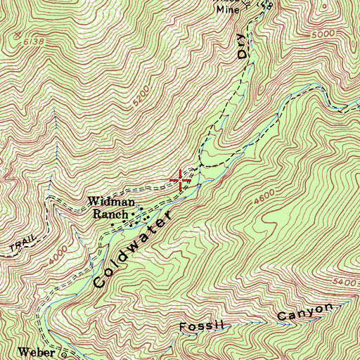 Topographic Map of Dry Gulch, CA