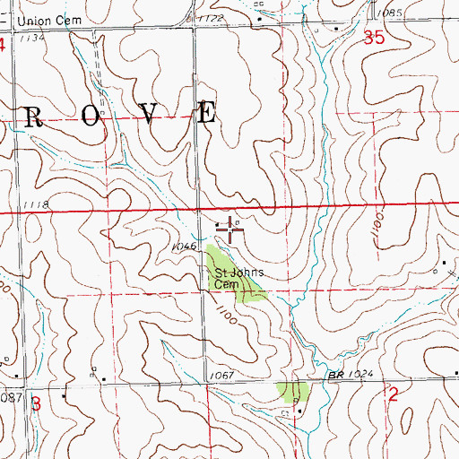 Topographic Map of Moravits Farm, WI