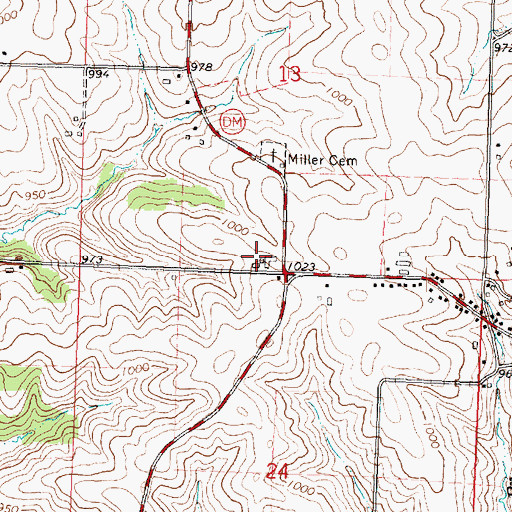 Topographic Map of Cottonwood Dairy, WI