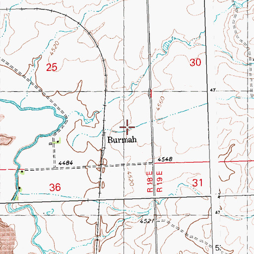 Topographic Map of Lateral 156, ID