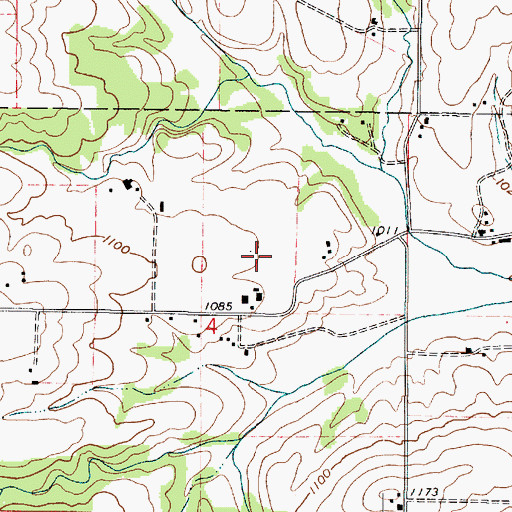 Topographic Map of Nussbaum Farms, OH