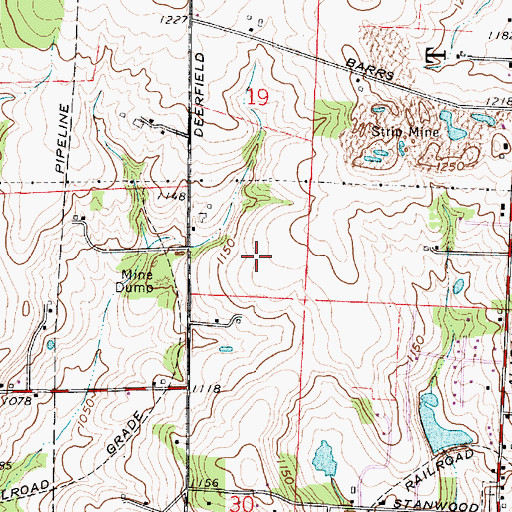 Topographic Map of Shadyview Farms, OH