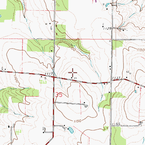 Topographic Map of Good Farm, OH