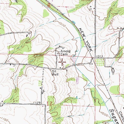 Topographic Map of Sweetgrass Farm, OH