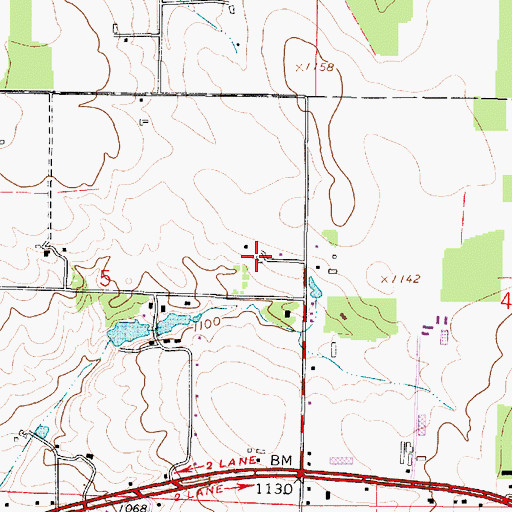 Topographic Map of Musada Farm, OH