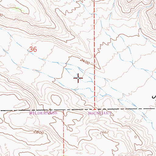 Topographic Map of Dry Wash, CA