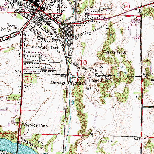 Topographic Map of Edgerton Wastewater Treatment Plant, WI