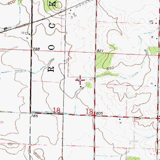 Topographic Map of Seven Oaks Dairy, WI
