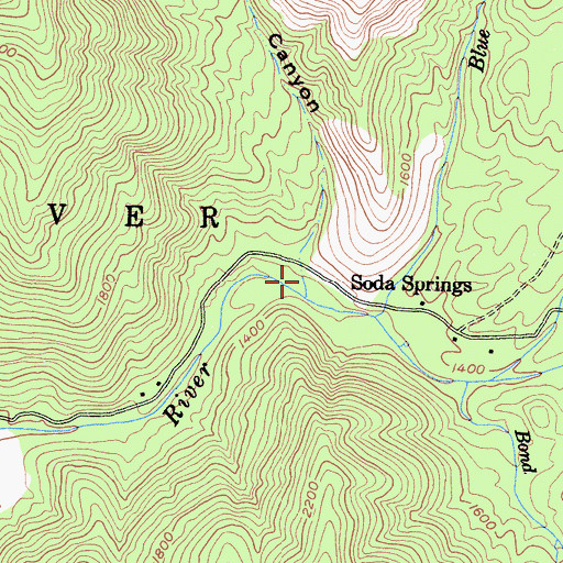 Topographic Map of Duncan Canyon, CA
