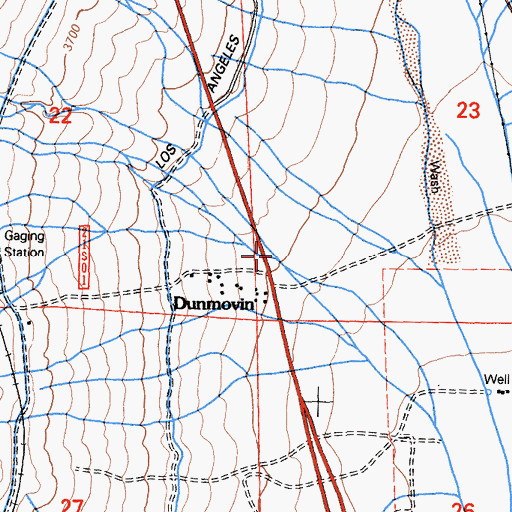 Topographic Map of Dunmovin, CA