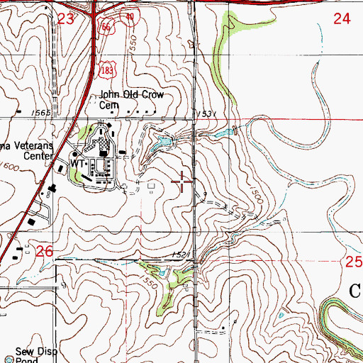 Topographic Map of Tuberculosis Sanatorium Cemetery, OK