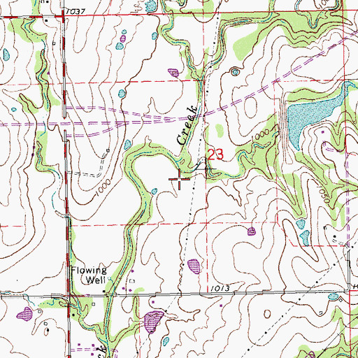 Topographic Map of Shirley Family Cemetery, OK