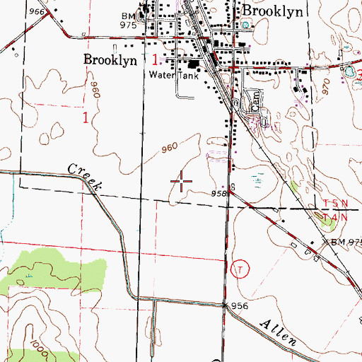 Topographic Map of Brooklyn Wastewater Treatment Plant, WI