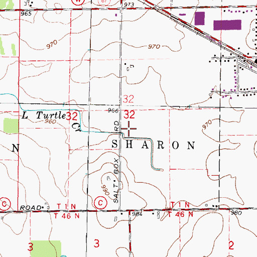 Topographic Map of Sharon Wastewater Treatment Plant, WI
