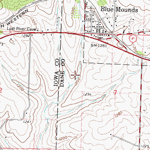 Topographic Map of Blue Mounds Wastewater Treatment Plant, WI