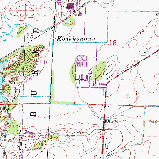 Topographic Map of Sun Prairie Wastewater Treatment Facility, WI