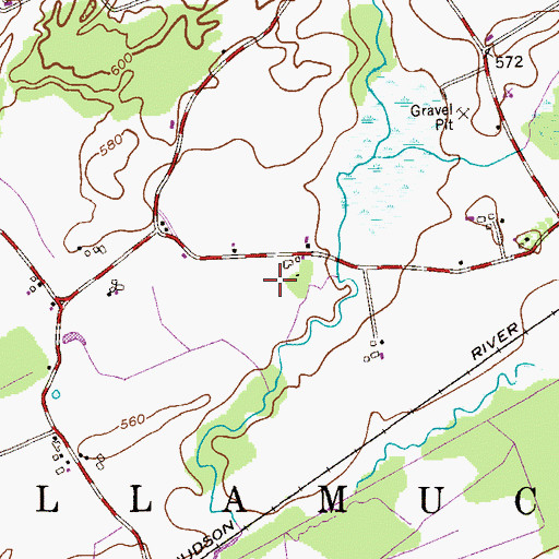 Topographic Map of Alla Valley Dairy, NJ