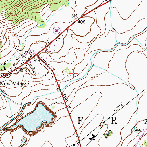 Topographic Map of Hoser Farm, NJ