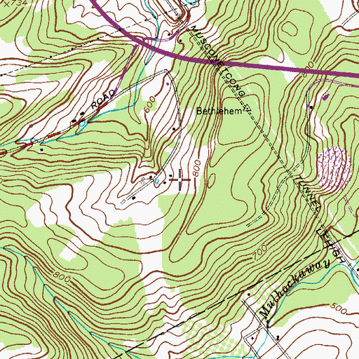 Topographic Map of Feather Ridge Farm, NJ