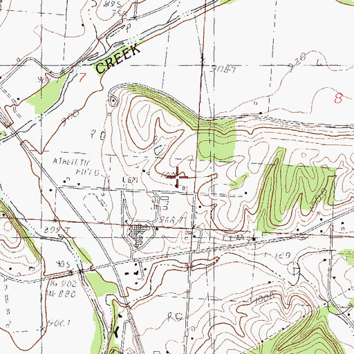 Topographic Map of Anderson Middle School, MO