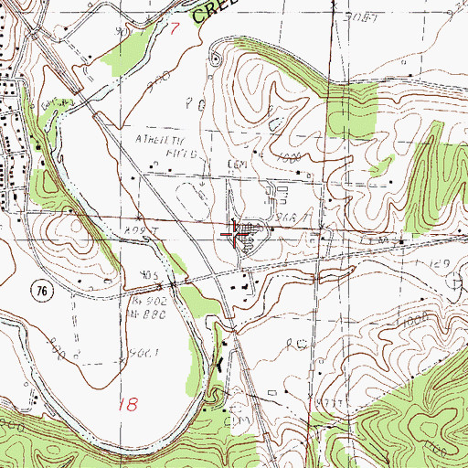 Topographic Map of McDonald County High School, MO