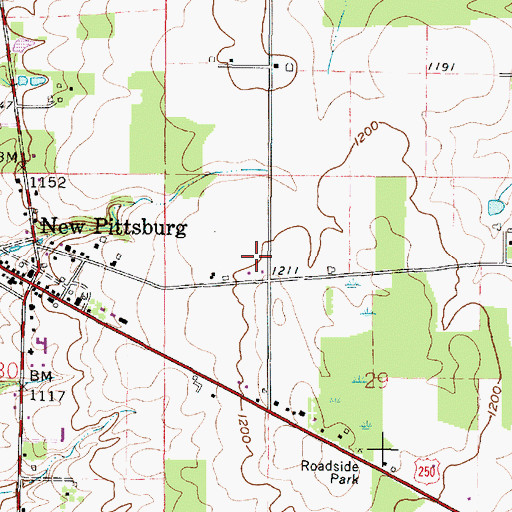 Topographic Map of Stull Farm, OH