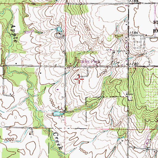 Topographic Map of Schott Farms, OH