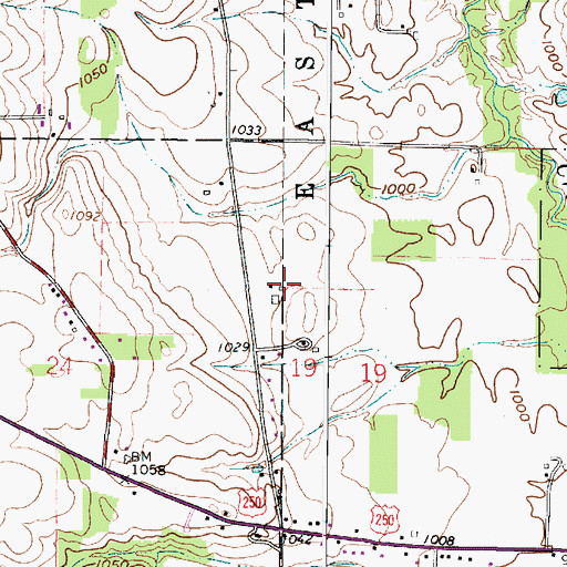Topographic Map of Frycrest Farm, OH