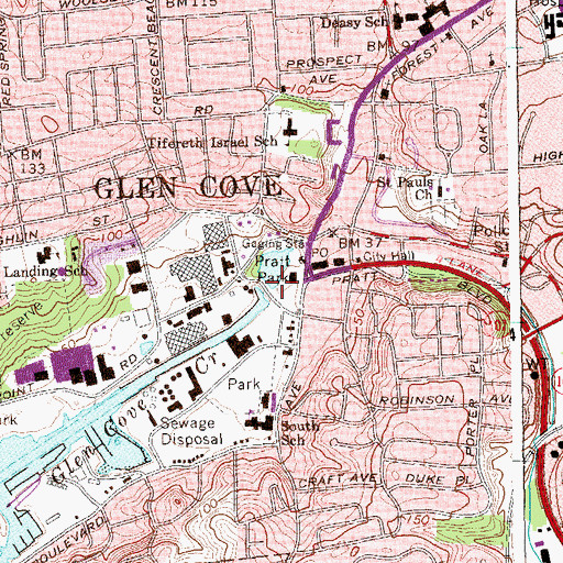 Topographic Map of Lower Glen Lake, NY