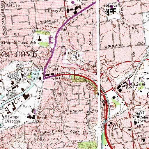 Topographic Map of Upper Glen Lake (historical), NY