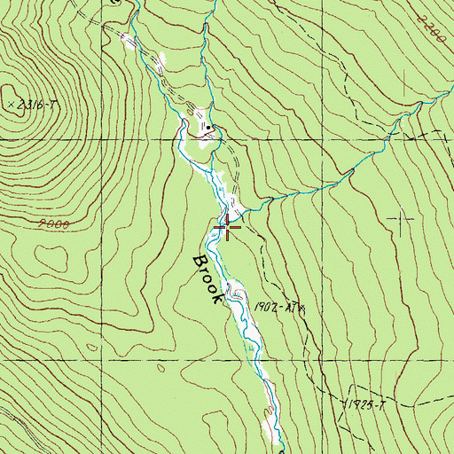 Topographic Map of Machia Brook, NH
