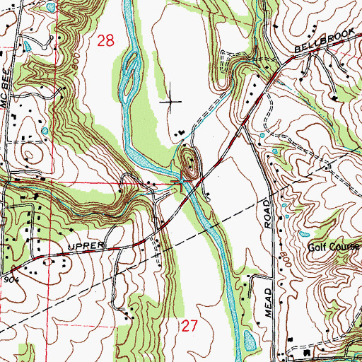 Topographic Map of Captain Nathan Lammes Creek, OH