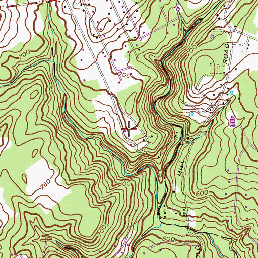 Topographic Map of Serenity Farm, NJ