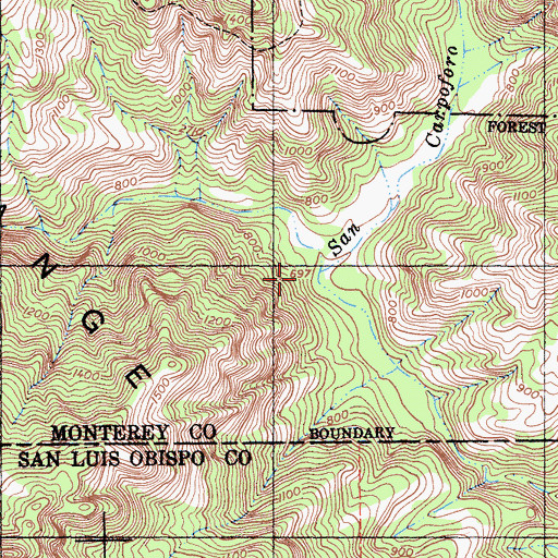 Topographic Map of Dutra Creek, CA