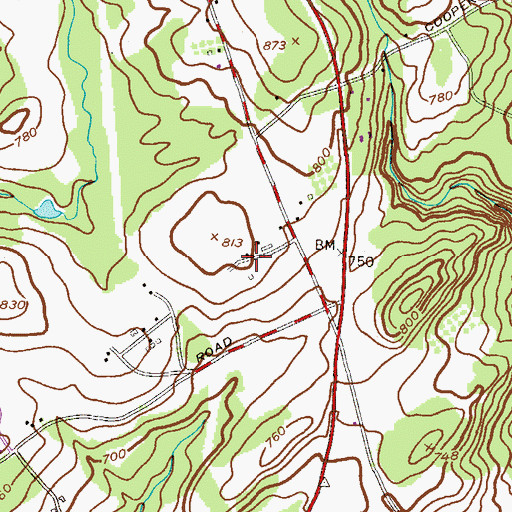 Topographic Map of Tranquility Farm, NJ