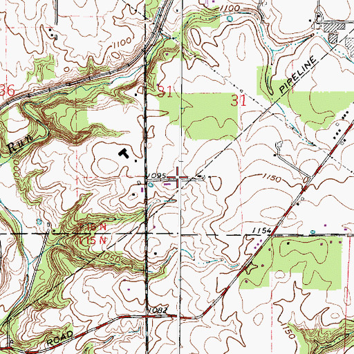Topographic Map of Trivanovich Farm, OH