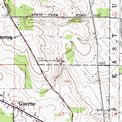 Topographic Map of Rohr Farms, OH