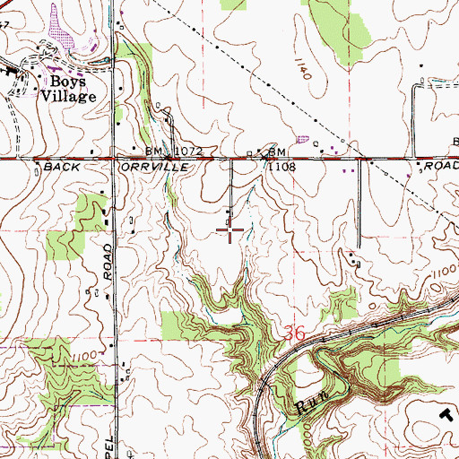 Topographic Map of Carmony Stock Farms, OH