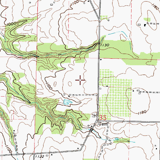 Topographic Map of Stoney Meadow Farm, OH